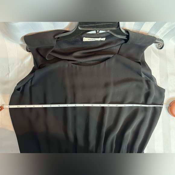 Pretty Knee Length Pleated Bottom Black Ricki’s Tank Dress - Picture 4 of 7